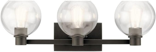Kichler The Harmony 24.5 inch 3 light vanity light with clear glass Olde Bronze®