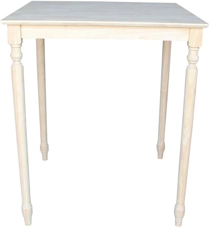 IC INTERNATIONAL CONCEPTS Solid Wood Top Table - Turned Legs