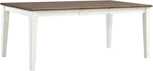 Liberty Furniture Al Fresco Rectangular Leg Table with Butterfly Leaf for Dining Room - Graphite & Whitestone