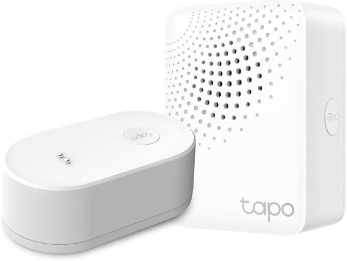 TP-Link Tapo Smart Water Leak Detector Kit: Water Leak Sensor T300 + Hub H100 (Rapid Dripping Detection, 90dB Adjustable Alarm, App Alerts, Compatible with Alexa and Google Home)