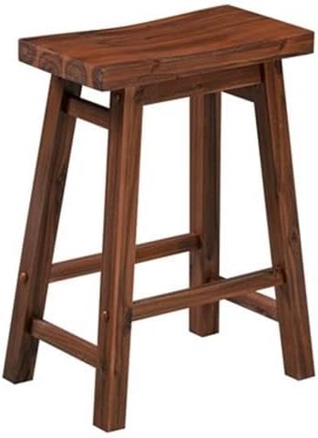 Boraam Sonoma Backless Saddle Kitchen Counter Stool - Chestnut Wire-Brush - Set of 2