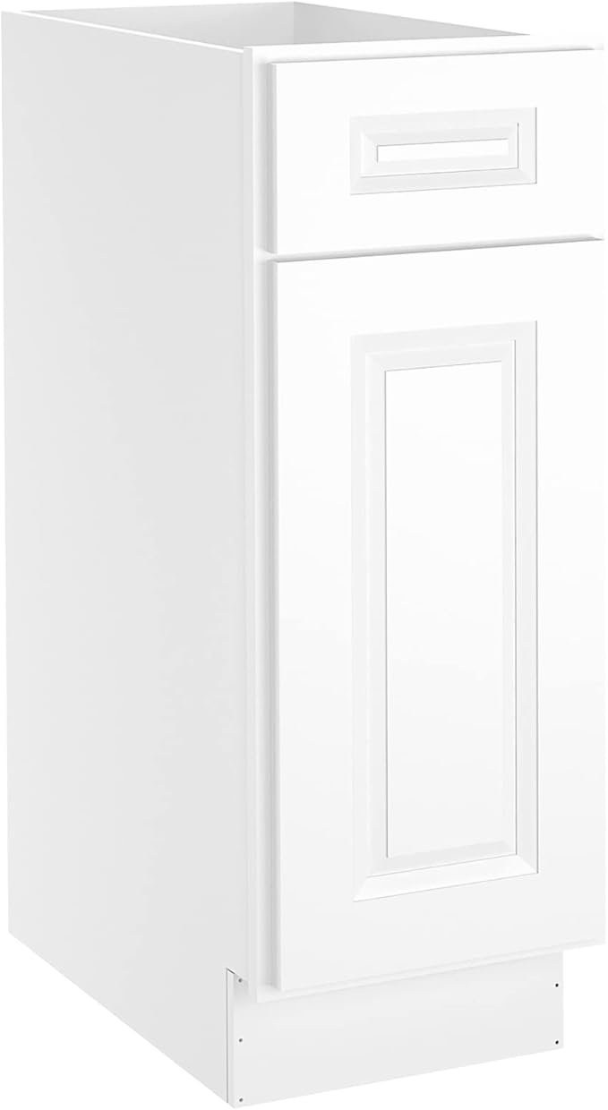 LOVMOR Kitchen Base Cabinets, Sideboard Storage Cabinet, Entryway Cabinet with 1-Drawer & Adjustable Shelf, 12" W X 24" D X 34-1/2"H