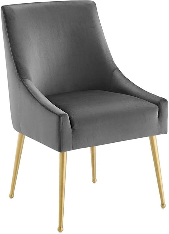 Modway Discern Upholstered Performance Velvet Dining Chair, Gray