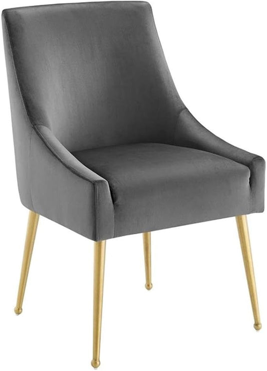 Modway Discern Upholstered Performance Velvet Dining Chair, Gray