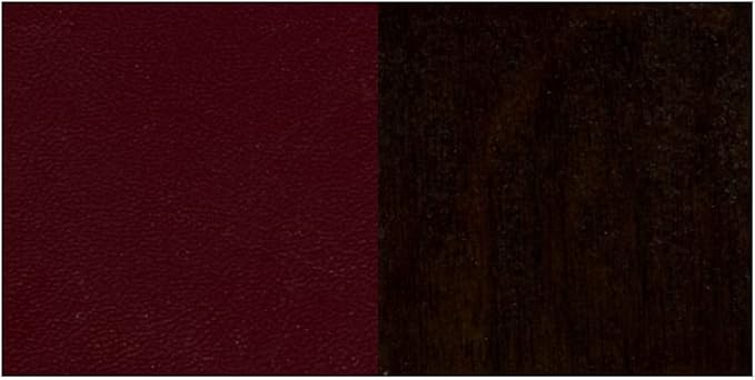 Flash Furniture HERCULES Series Vertical Slat Back Walnut Wood Restaurant Chair - Burgundy Vinyl Seat