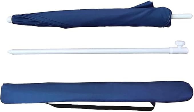 AMMSUN 6FT Portable Picnic Outdoor Canopy Sunshade Beach Umbrella with Tilt Function, Small Patio Umbrella - UPF 50+ protection Garden Umbrella 6' Navy Blue Patio Umbrella
