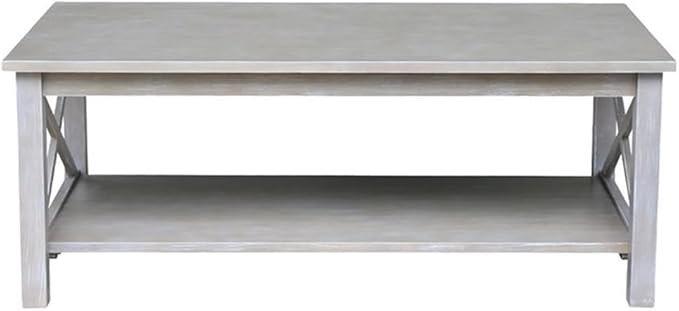 International Concepts Hampton Coffee Table, Washed Gray Taupe