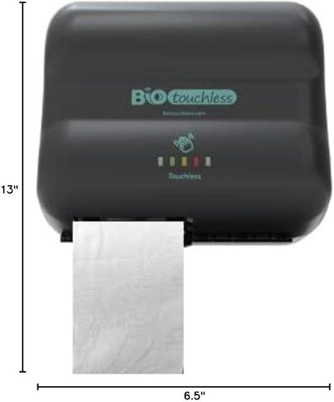 Touchless Wall-Mounted Toilet Paper Dispenser for Bath Tissue | Smart Sensor Toilet Paper Holder Compatible with Two-Ply Toilet Tissue | Home, Industrial & Commercial Restrooms