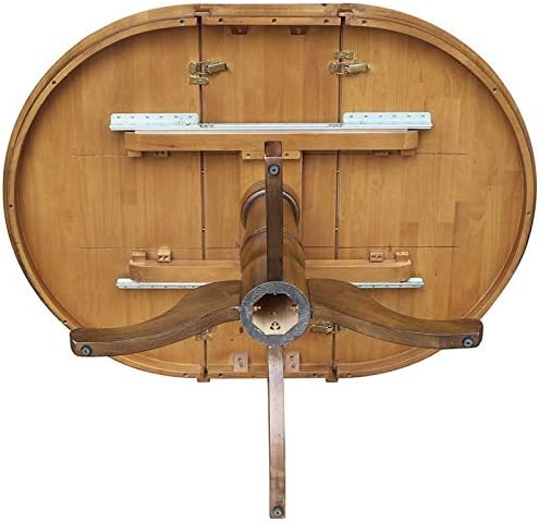 International Concepts 36" Round Top Pedestal Ext Table With 12" Leaf And 4 Rta Chairs, Pecan