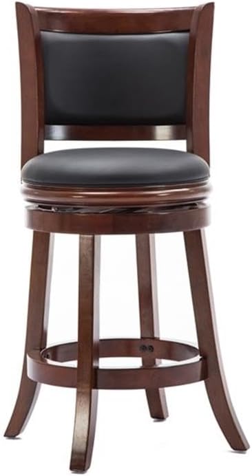 Boraam Augusta Counter Height Swivel Stool, 24-Inch, 1-Pack, Cherry