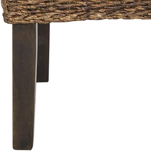 Safavieh Home Collection Avita Brown Wicker Dining Chair (Set of 2), 18"