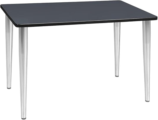 Regency Kahlo 42 x 24 in. Training Seminar Table- Grey Top, Chrome Tapered Legs