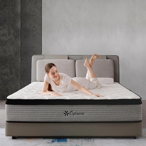 Twin Mattress | 10 Inch Twin Size Hybrid Mattresses in a Box | Medium Firm Memory Foam and Individual Pocket Springs | Fiberglass Free Bed Mattres | Breathable | CertiPUR-US