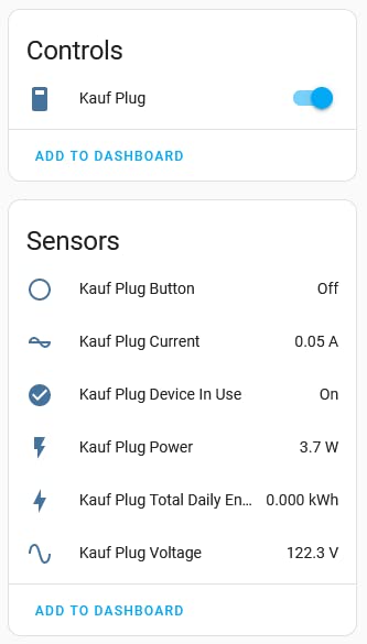 KAUF Power Monitoring Smart Plug with ESPHome, Compatible with Tasmota, Made for Home Assistant