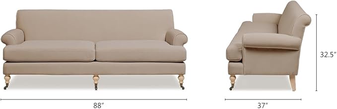 Jennifer Taylor Home Alana 88" Lawson Two-Cushion Tightback Sofa