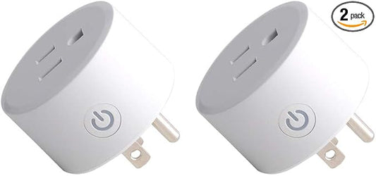 2pcs Zigbee Smart Plug Remote Control Outlet Adapter Switch Compatible with Alexa, Echo (4th gen) Echo Plus (2nd) Google Home, SmartThings Hub, eWeLink, Voice Pairing, Hub Required