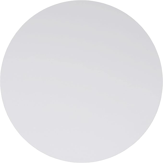Household Essentials Jamestown Round Coffee Table Scandinavian White and White Metal