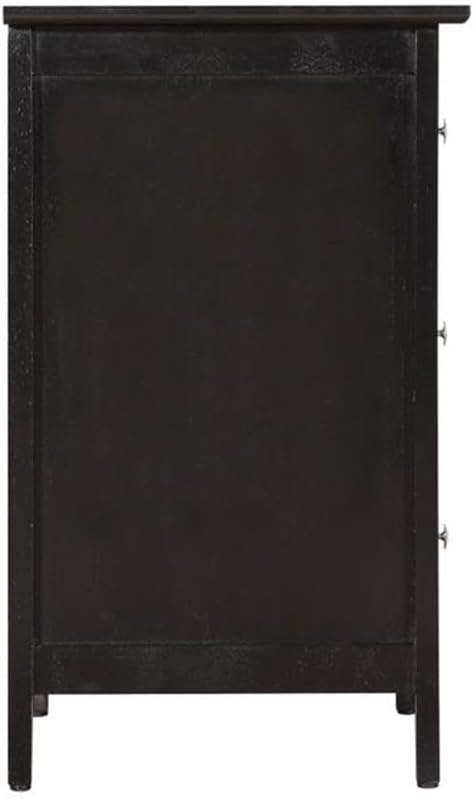 Glory Furniture Daniel 3 Drawer Nightstand in Black