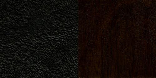 Flash Furniture HERCULES Series Ladder Back Walnut Wood Restaurant Chair - Black Vinyl Seat