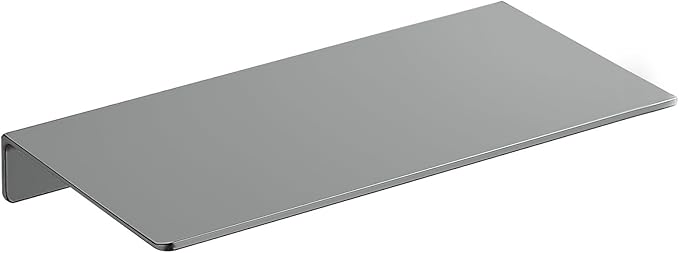 Danpoo Small Floating Shelf for Wall Storage, Mini Display Shelf for Collectibles, Metal Wall Shelf for Bathroom/Living Room/Kitchen/Bedroom(Grey, 8")