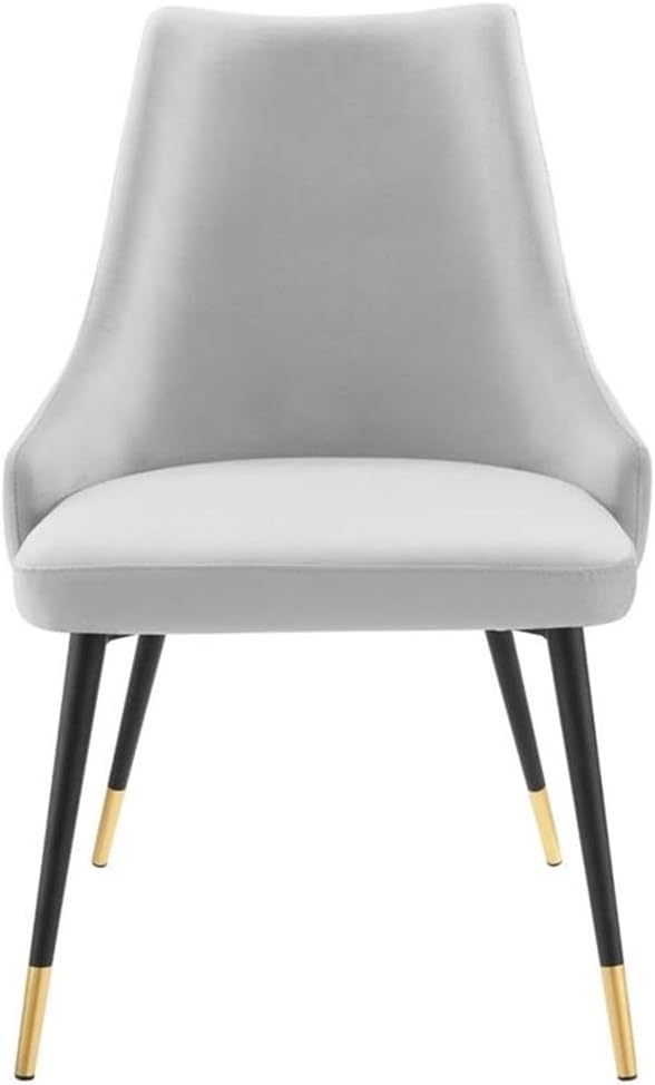 Modway EEI-3907-LGR Adorn Tufted Performance Velvet Dining Side Chair, Light Gray