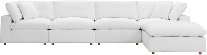 Modway Commix Down-Filled Overstuffed Upholstered 5-Piece Sectional Sofa Set