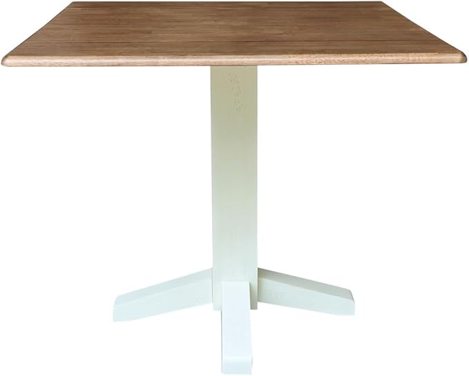 IC INTERNATIONAL CONCEPTS Solid Wood 36" Square Dual Drop Leaf Dining Table - Multi-Color