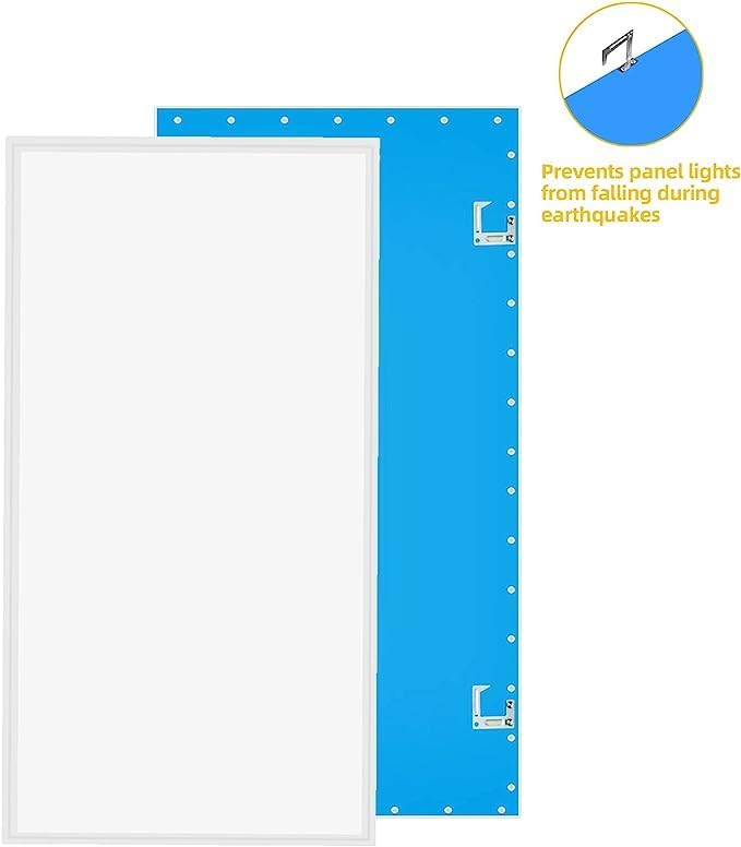 2x4 LED Flat Panel Light,12 Pack,7800LM LED Ceiling Light Fixture,0-10V Dimmable,5000K Daylight White Recessed Edge-Lit Troffer Fixture,ETL Certificated,110-277V AC