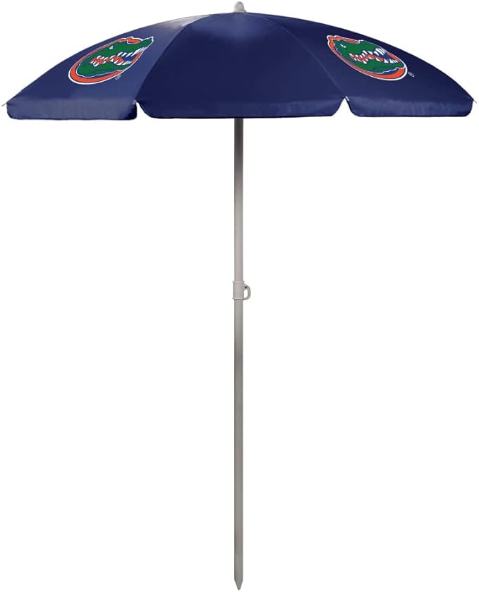PICNIC TIME NCAA Florida Gators Outdoor Canopy Sunshade Beach Umbrella 5.5' - Small Patio Umbrella - Beach Chair Umbrella