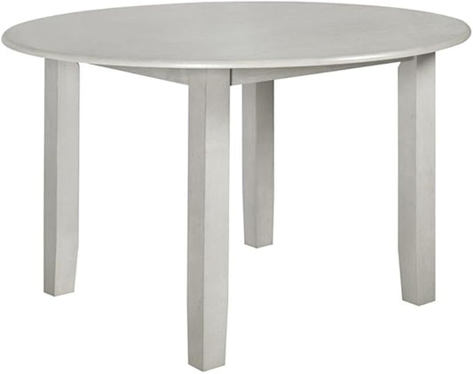 New Classic Furniture Pascal 47" Round Dining Table, Driftwood Gray
