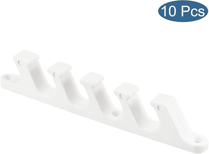 PATIKIL Chaise Adjustment Bracket, 10 Pack 5 Position Lawn Furniture Multi Position Back Support Adjuster for Outdoor Lounge Patio, White