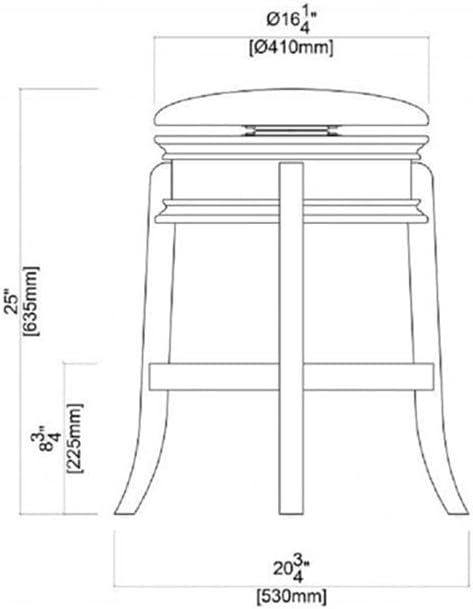 Boraam Magellan Counter Height Swivel Stool, 24-Inch, Brandy