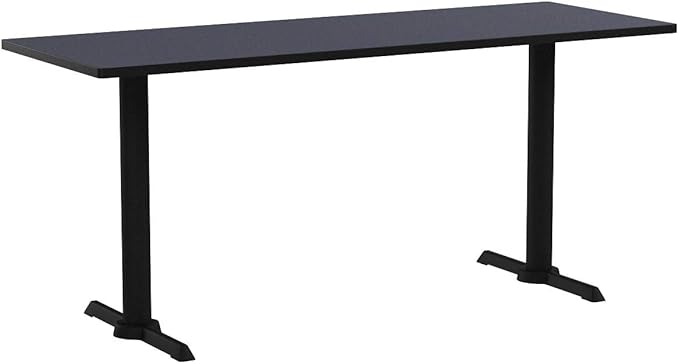 Regency Cain 66 x 24 in. Steel T-Base Training Seminar Table- Grey