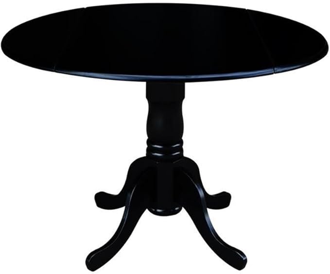 IC INTERNATIONAL CONCEPTS 42 in Dual Drop Leaf Table with 4 Ladder Back Dining Chairs - 5 Piece Dining Set