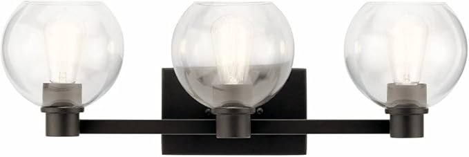 Kichler The Harmony 24.5 inch 3 light vanity light with clear glass Olde Bronze®