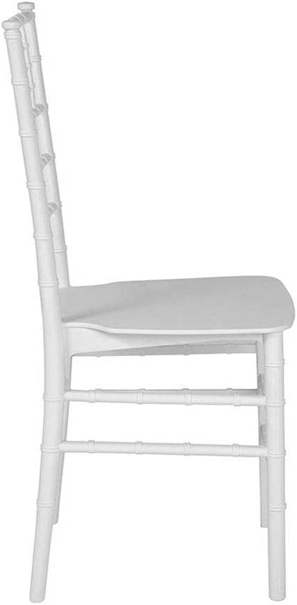 Flash Furniture 2 Pack HERCULES Series White Resin Stacking Chiavari Chair