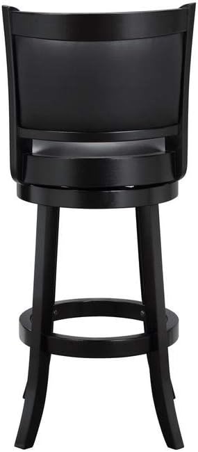Boraam Augusta Bar Height Swivel Stool, 29-Inch, Black