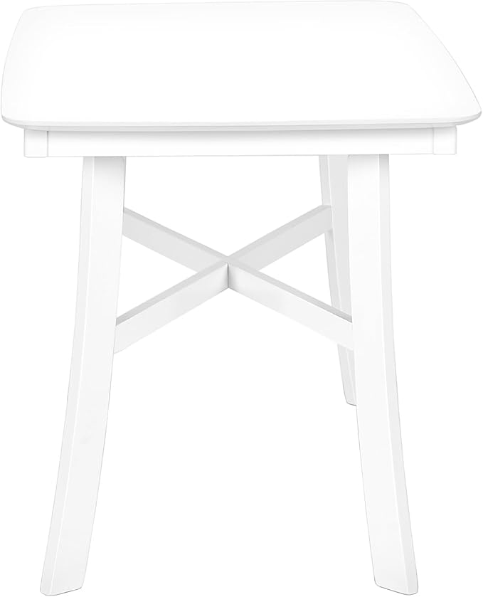 Monarch Specialties I 1323 Dining Table, 48" Rectangular, Small, Kitchen, Dining Room, White Veneer, Wood Legs, Transitional