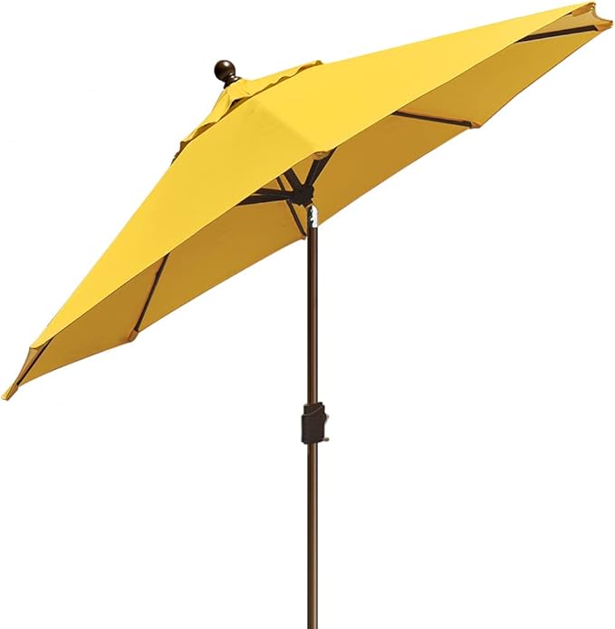 EliteShade USA 10-Year-Non-Fading 10Ft Market Patio Umbrella, UPF 50+ UV Protection Performance Sun Umbrella, Heavy Duty Commercial Grade Outdoor Table Umbrella with Crank & Tilt, Windproof Vented Top for Garden, Pool, Deck and Outdoor Playsets, Sunflo...