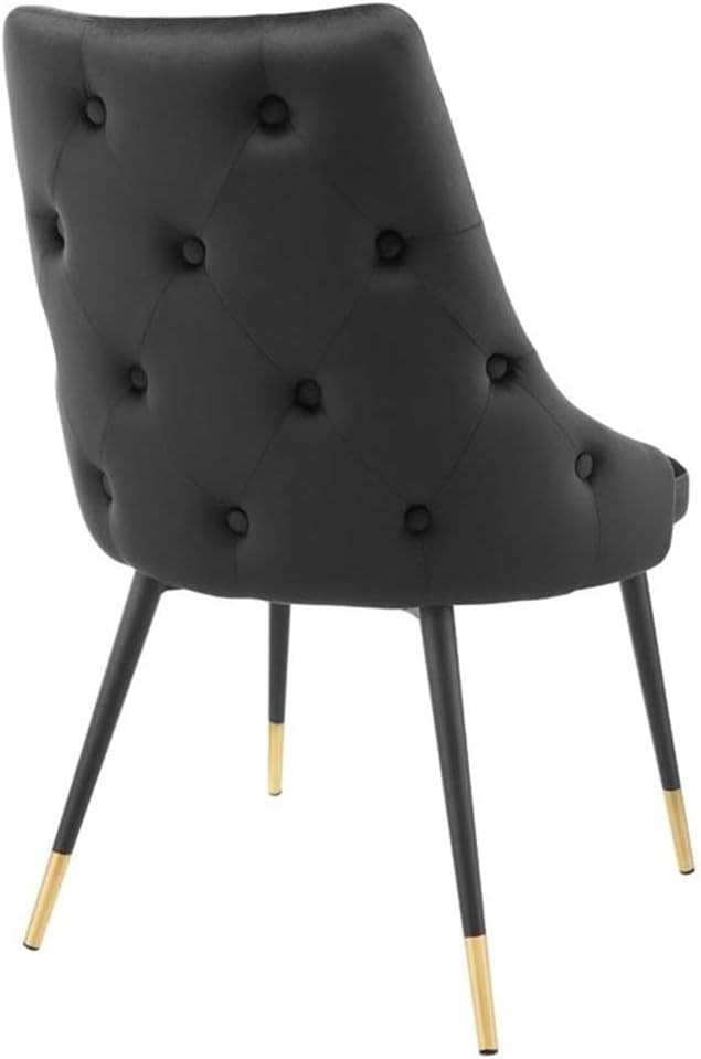 Modway Adorn Tufted Performance Velvet Dining Side Chair, Black 25D x 22W x 34H Inch