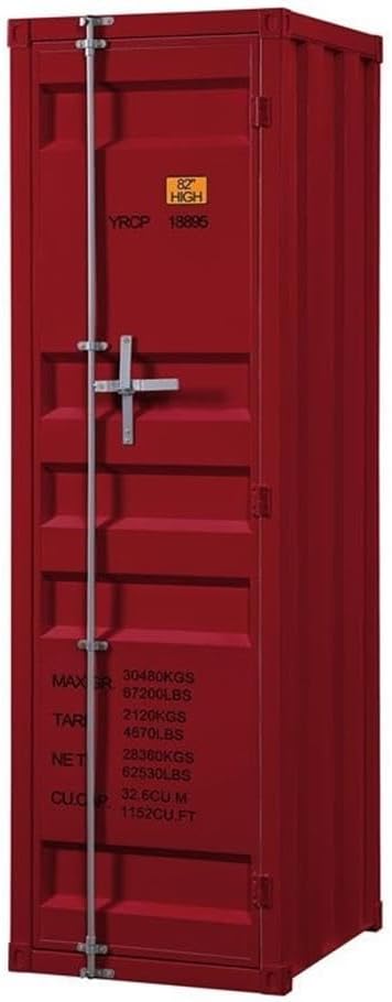 Acme Cargo Wardrobe Armoire with 1 Door in Red