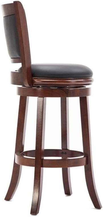 Boraam Augusta Bar Height Swivel Kitchen Bar Stool - Black/Cherry