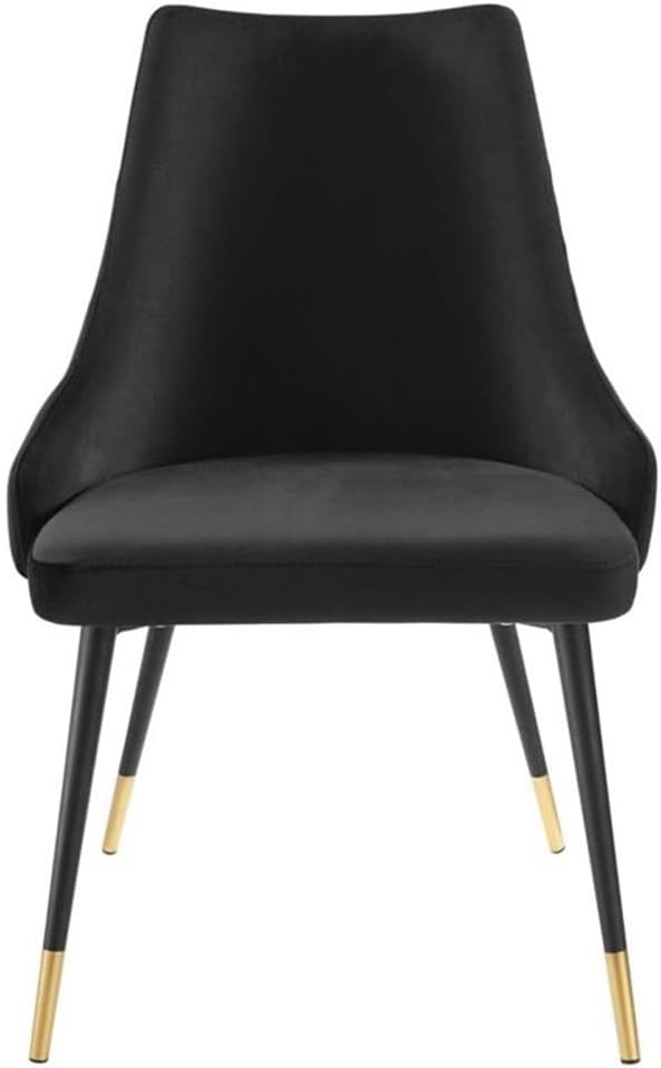 Modway Adorn Tufted Performance Velvet Dining Side Chair, Black 25D x 22W x 34H Inch