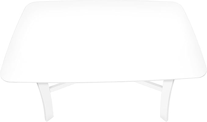Monarch Specialties I 1323 Dining Table, 48" Rectangular, Small, Kitchen, Dining Room, White Veneer, Wood Legs, Transitional