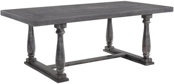 Acme Bernard Dining Table in Weathered Gray Oak
