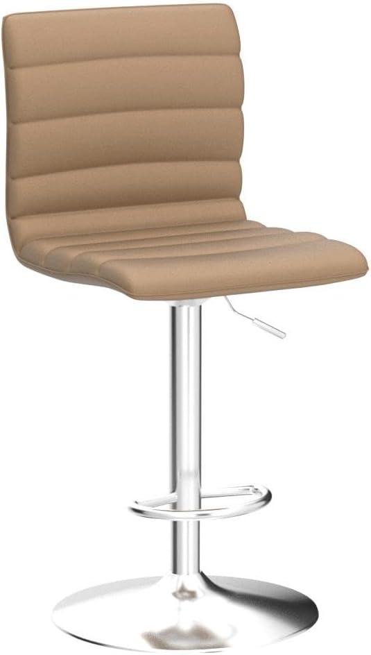 NicBex Swivel Bar Stools Modern PU Leather Adjustable Barstools, Kitchen Island Counter Bar Stools Set of 2, (Sand Color)