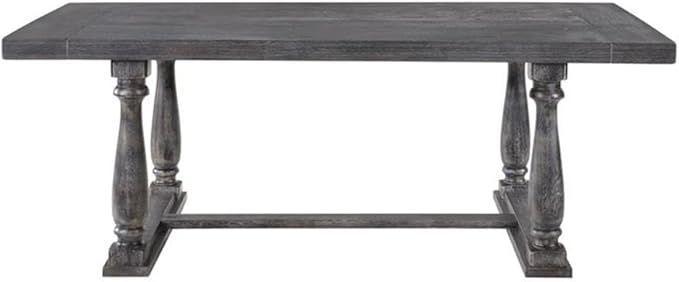 Acme Bernard Dining Table in Weathered Gray Oak