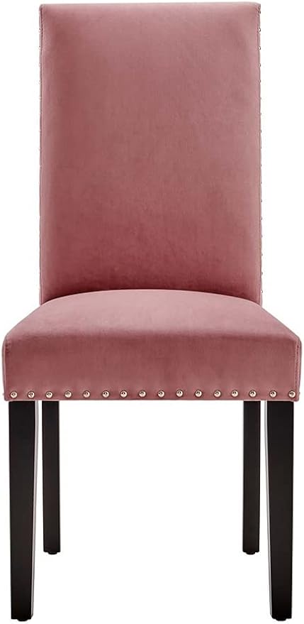 Modway Parcel Performance Velvet Dining Side Chairs - Set of 2, Dusty Rose