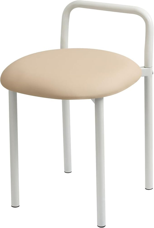 Vanity Chair, Makeup Vanity Stool with Cushion for Small Spaces,Upholstered Dressing Stool for Women, Comfortable Ottoman for Living Room, Boudoir,Bedroom,Bathroom,Entryway(Brown)