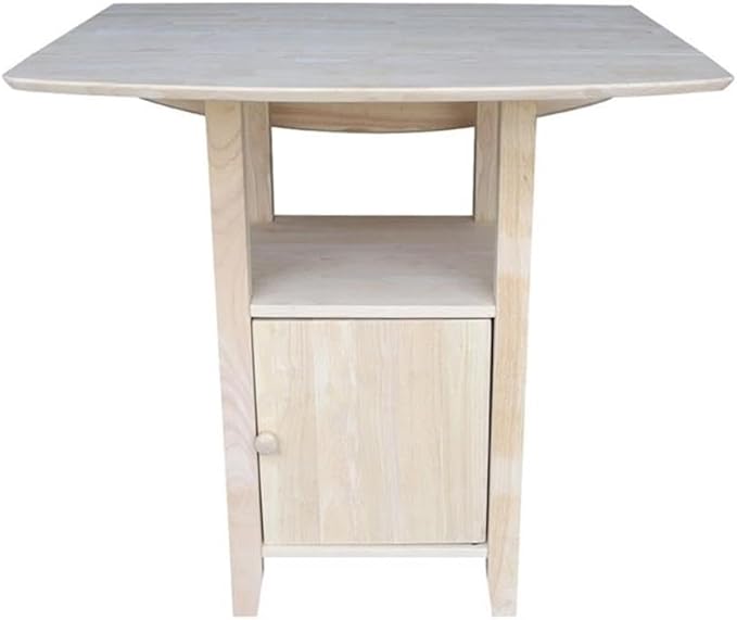 IC INTERNATIONAL CONCEPTS Dual Drop Leaf Bistro Table - Bar Height - with Storage